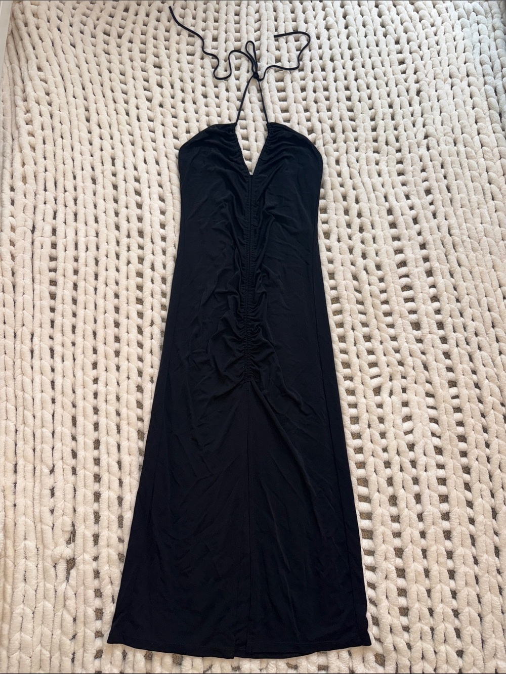 Zara Black Halter Midi Dress